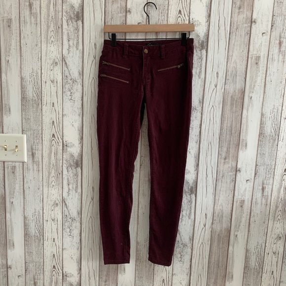Cred Ny burgundy skinny leg jeans size 3 - Picture 1 of 4